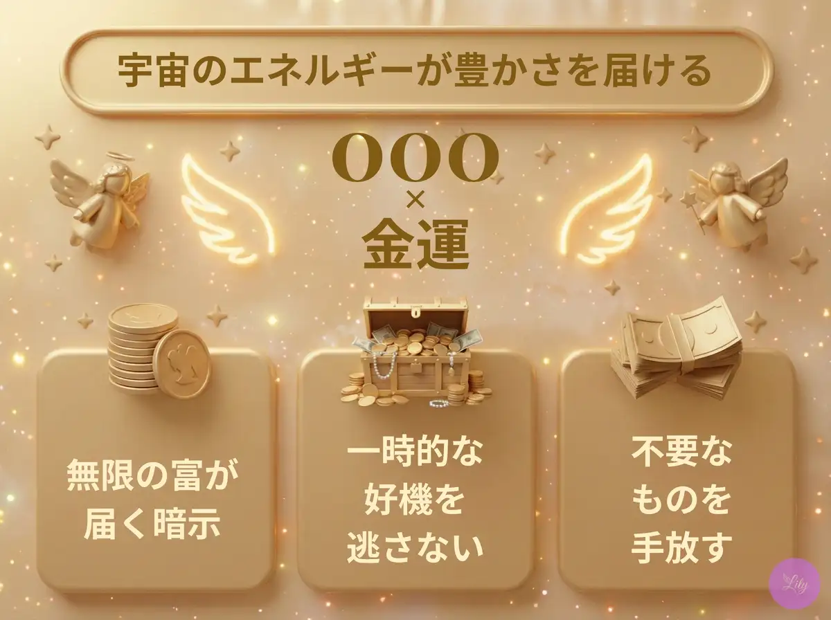 リリーのエンジェルナンバー 000 x 金運