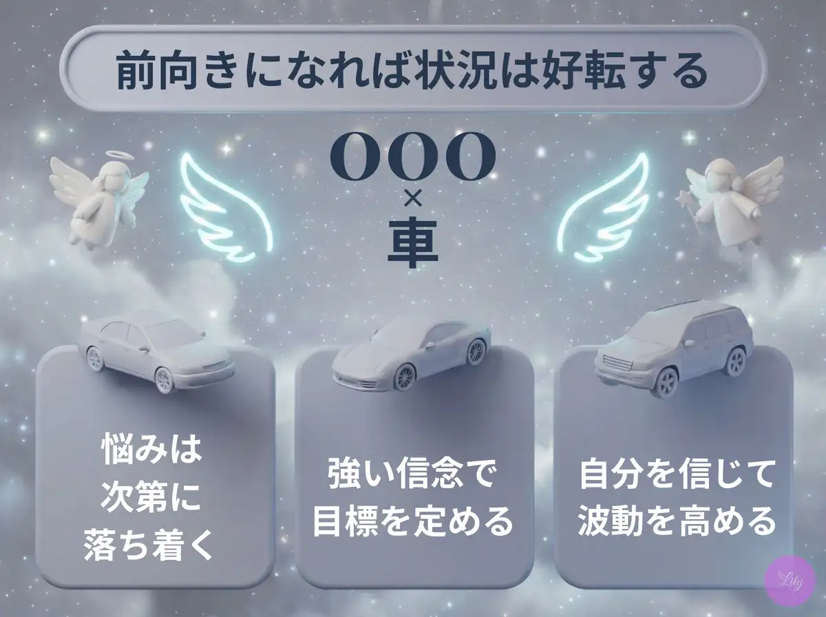 リリーのエンジェルナンバー 000 x 車