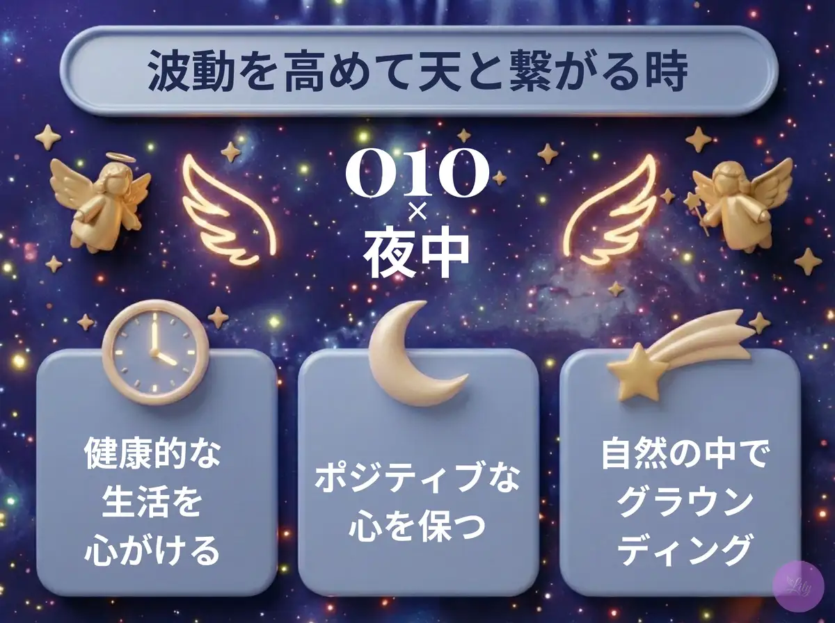 リリーのエンジェルナンバー 010 x 夜中