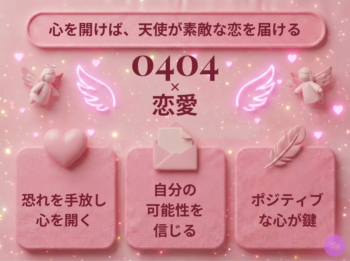 リリーのエンジェルナンバー 0404 x 恋愛