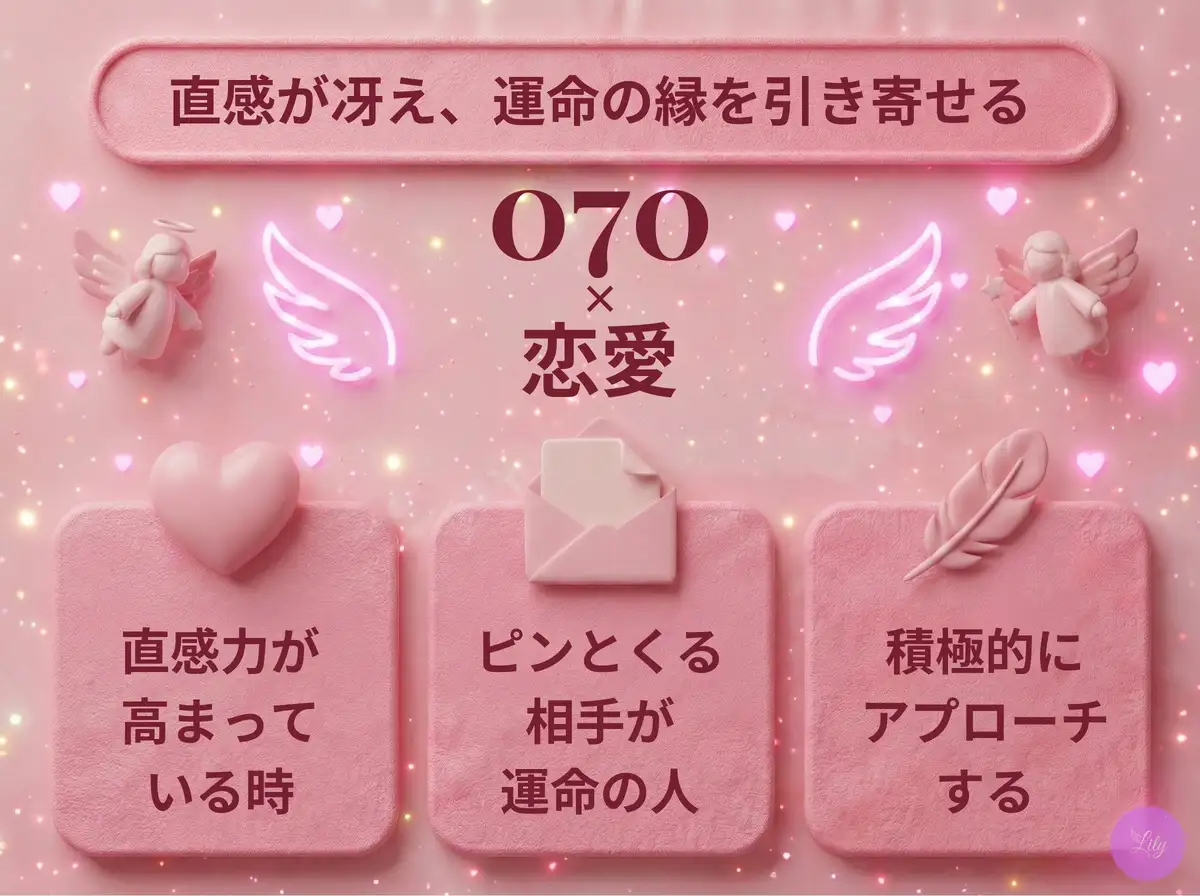 リリーのエンジェルナンバー 070 x 恋愛