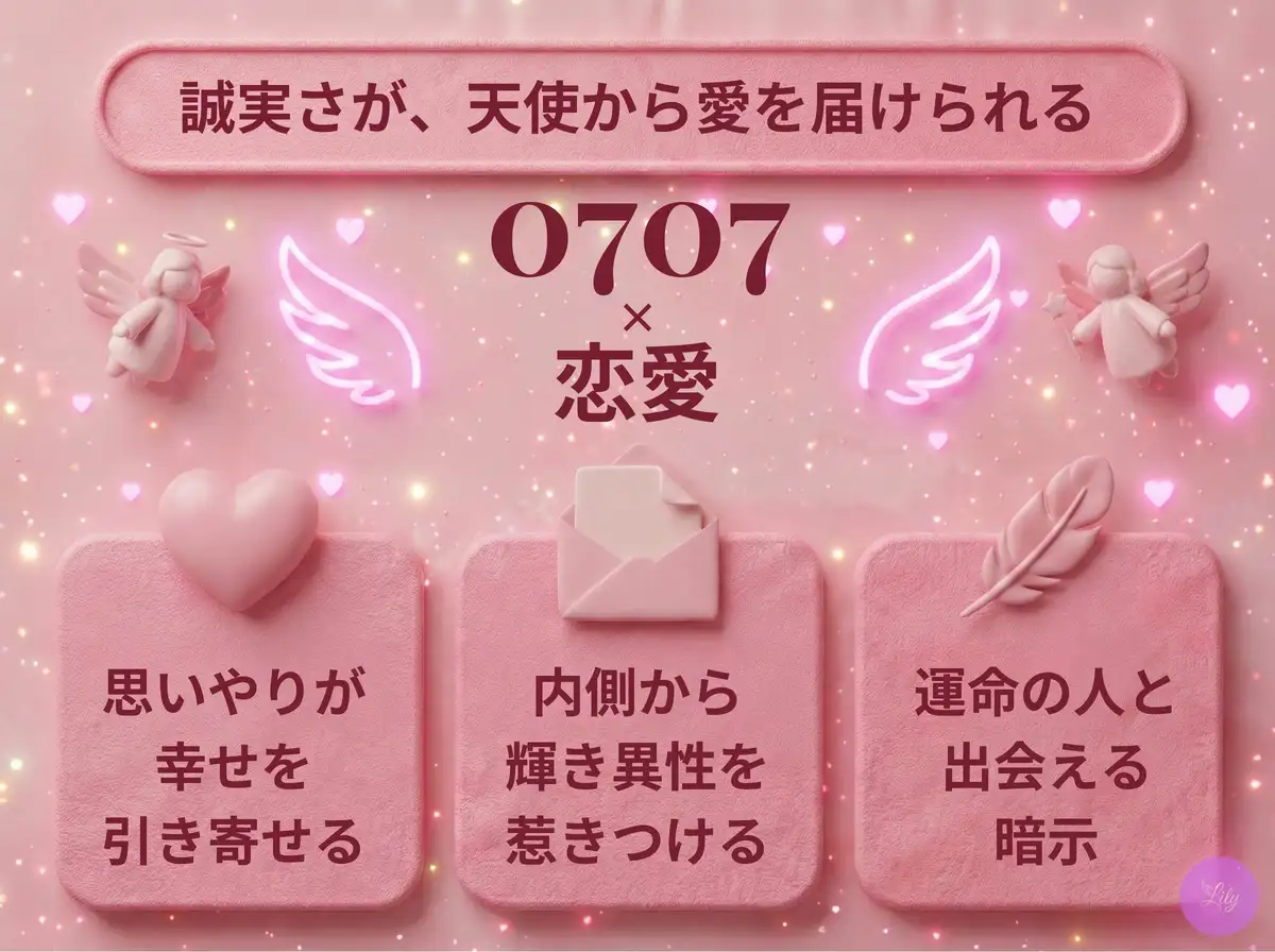 リリーのエンジェルナンバー 0707 x 恋愛