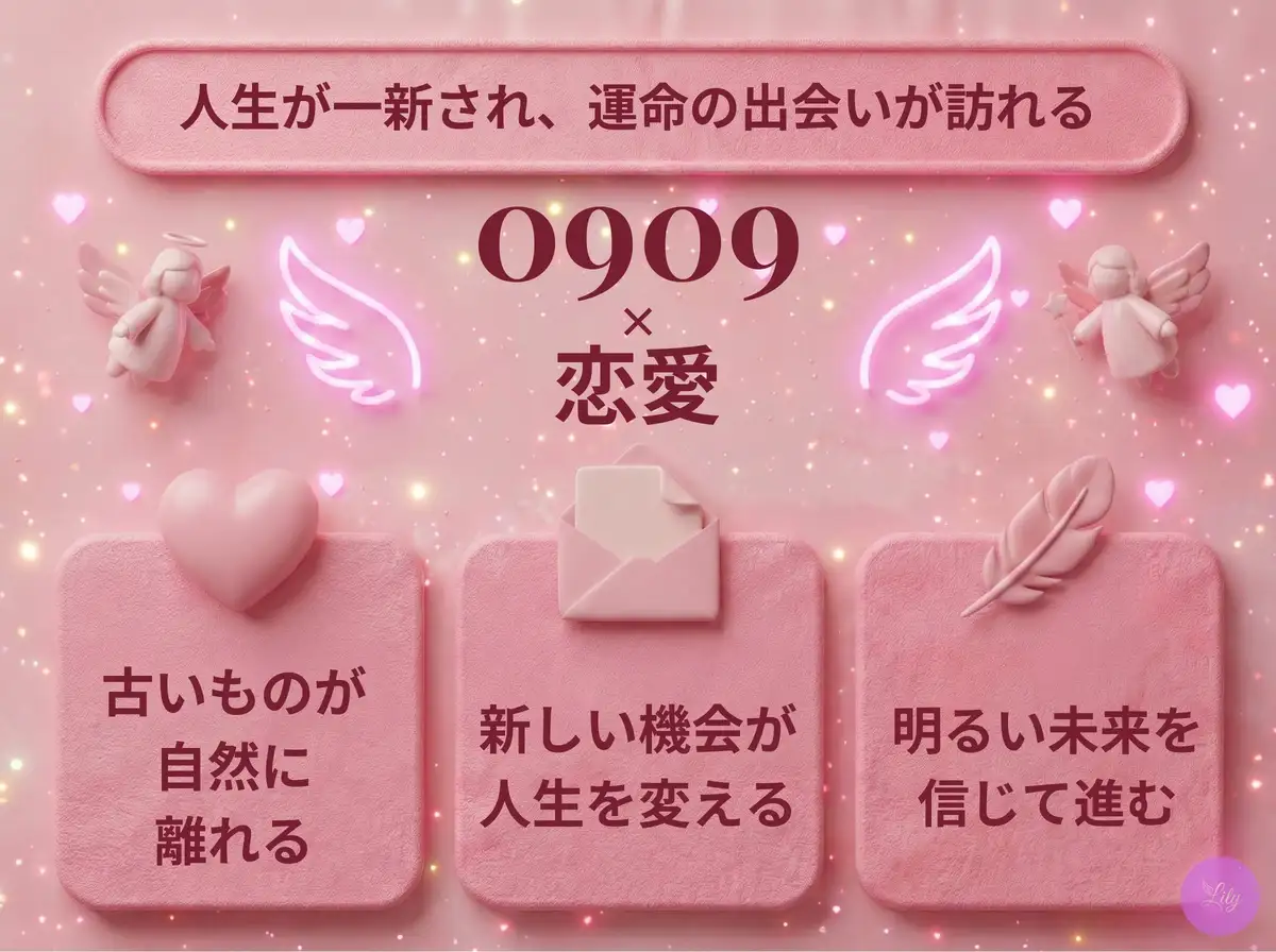 リリーのエンジェルナンバー 0909 x 恋愛