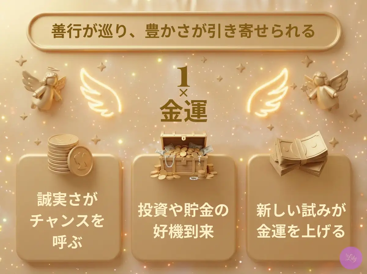 リリーのエンジェルナンバー 1 x 金運