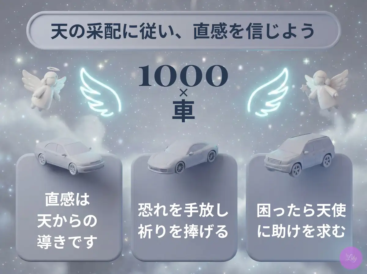 リリーのエンジェルナンバー 1000 x 車