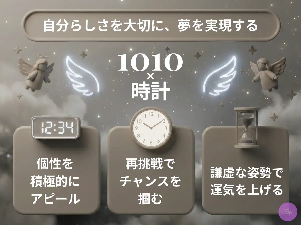 リリーのエンジェルナンバー 1010 x 時計