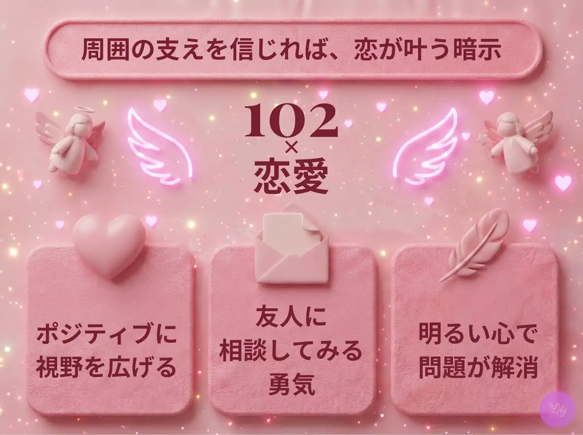 リリーのエンジェルナンバー 102 x 恋愛