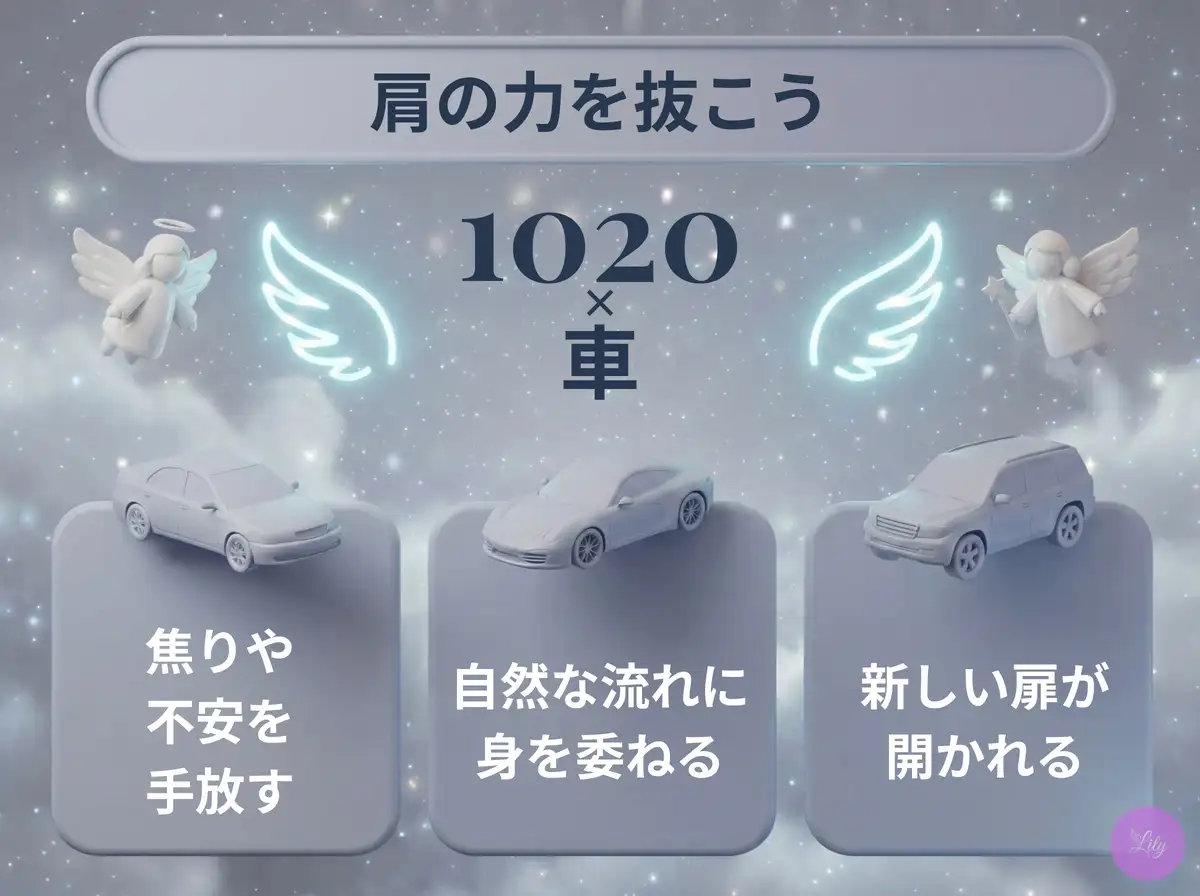 リリーのエンジェルナンバー 1020 x 車
