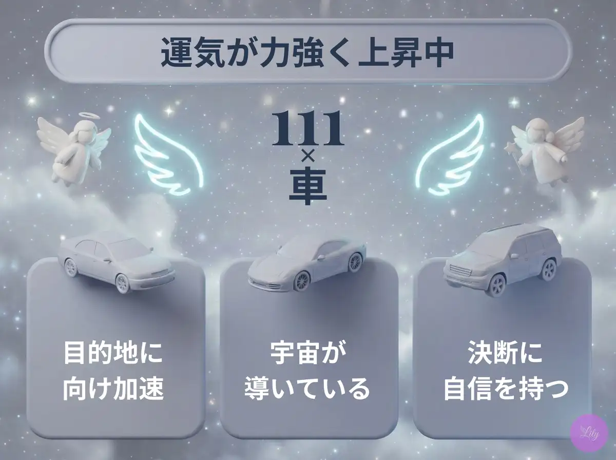 リリーのエンジェルナンバー 111 x 車