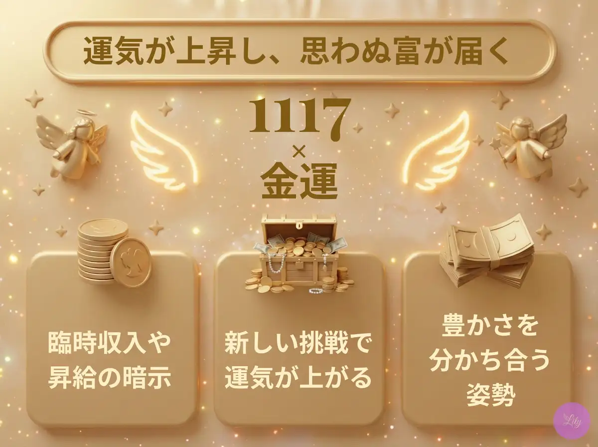 リリーのエンジェルナンバー 1117 x 金運