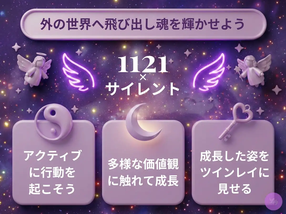 リリーのエンジェルナンバー 1121 x サイレント