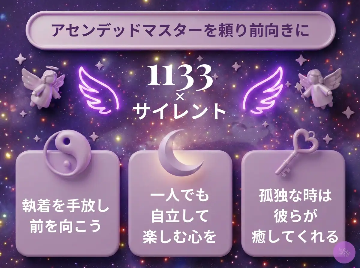 リリーのエンジェルナンバー 1133 x サイレント
