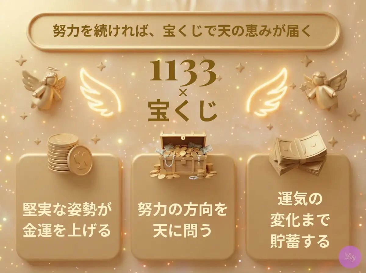 リリーのエンジェルナンバー 1133 x 宝くじ