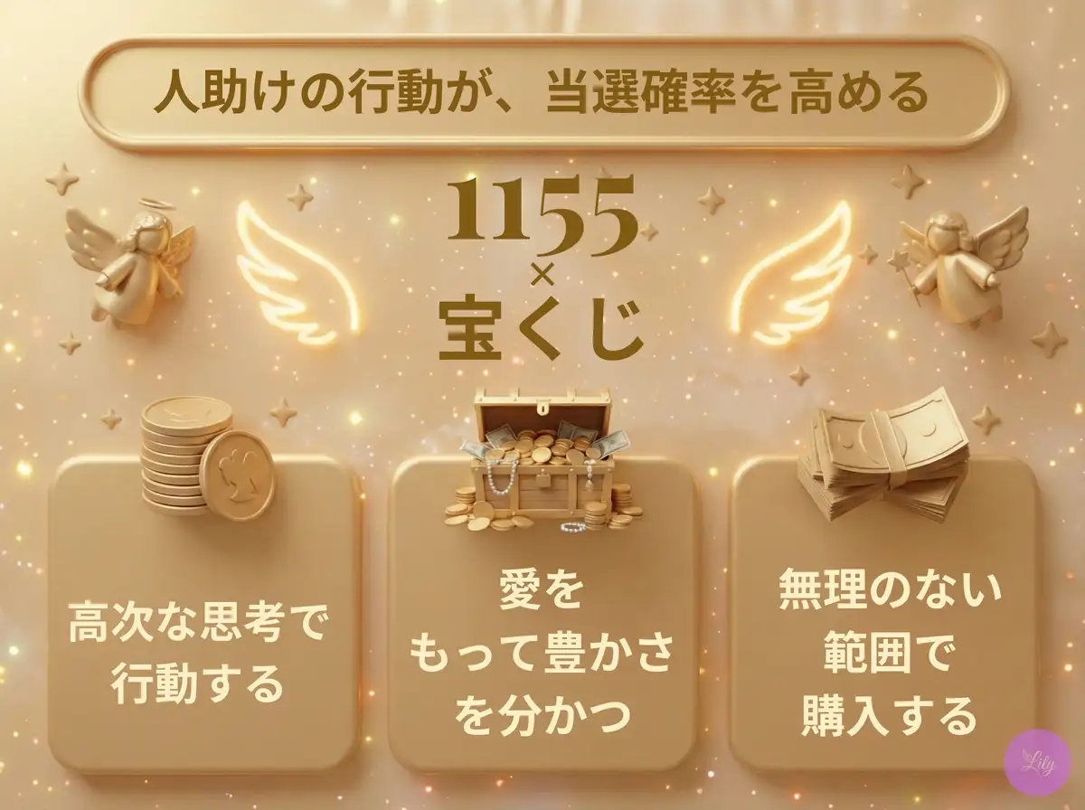リリーのエンジェルナンバー 1155 x 宝くじ
