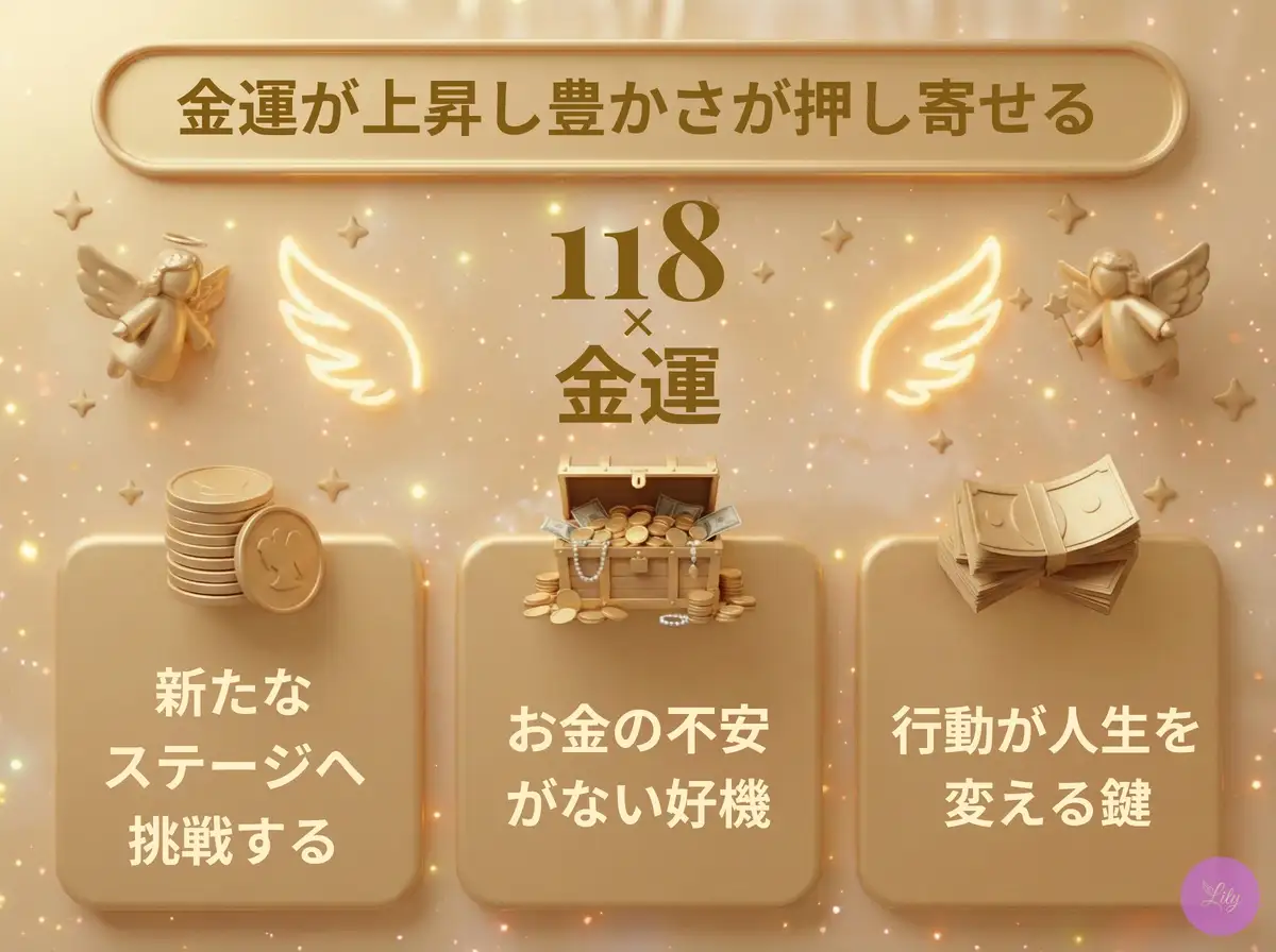 リリーのエンジェルナンバー 118 x 金運