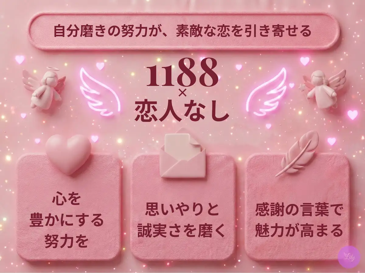 リリーのエンジェルナンバー 1188 x 恋人なし