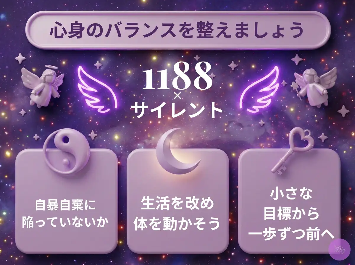 リリーのエンジェルナンバー 1188 x サイレント