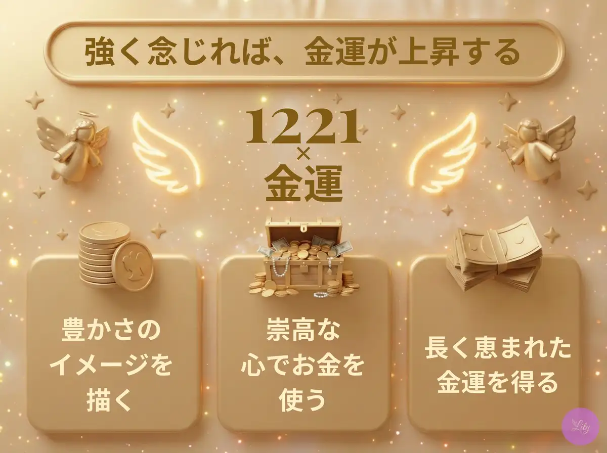リリーのエンジェルナンバー 1221 x 金運