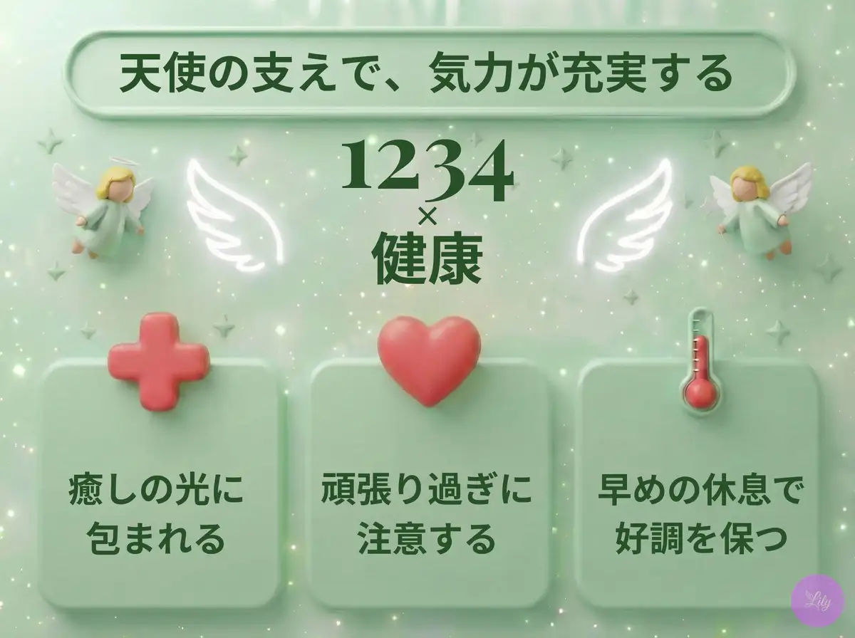 リリーのエンジェルナンバー 1234 x 健康