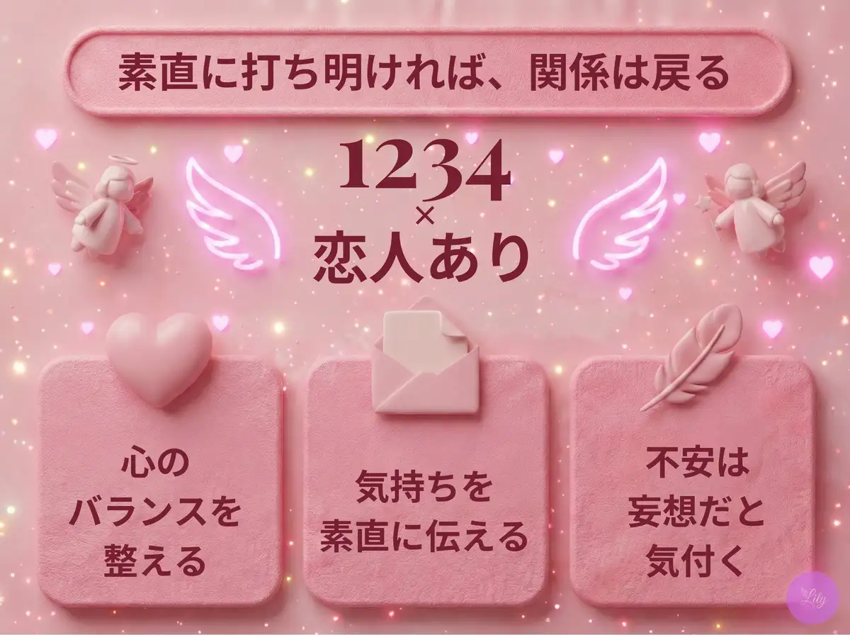 リリーのエンジェルナンバー 1234 x 恋人あり