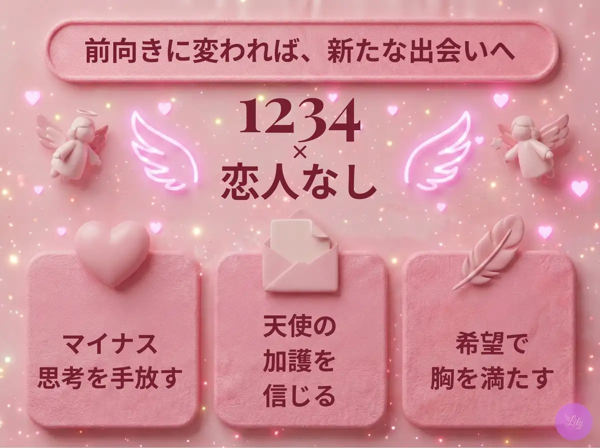 リリーのエンジェルナンバー 1234 x 恋人なし