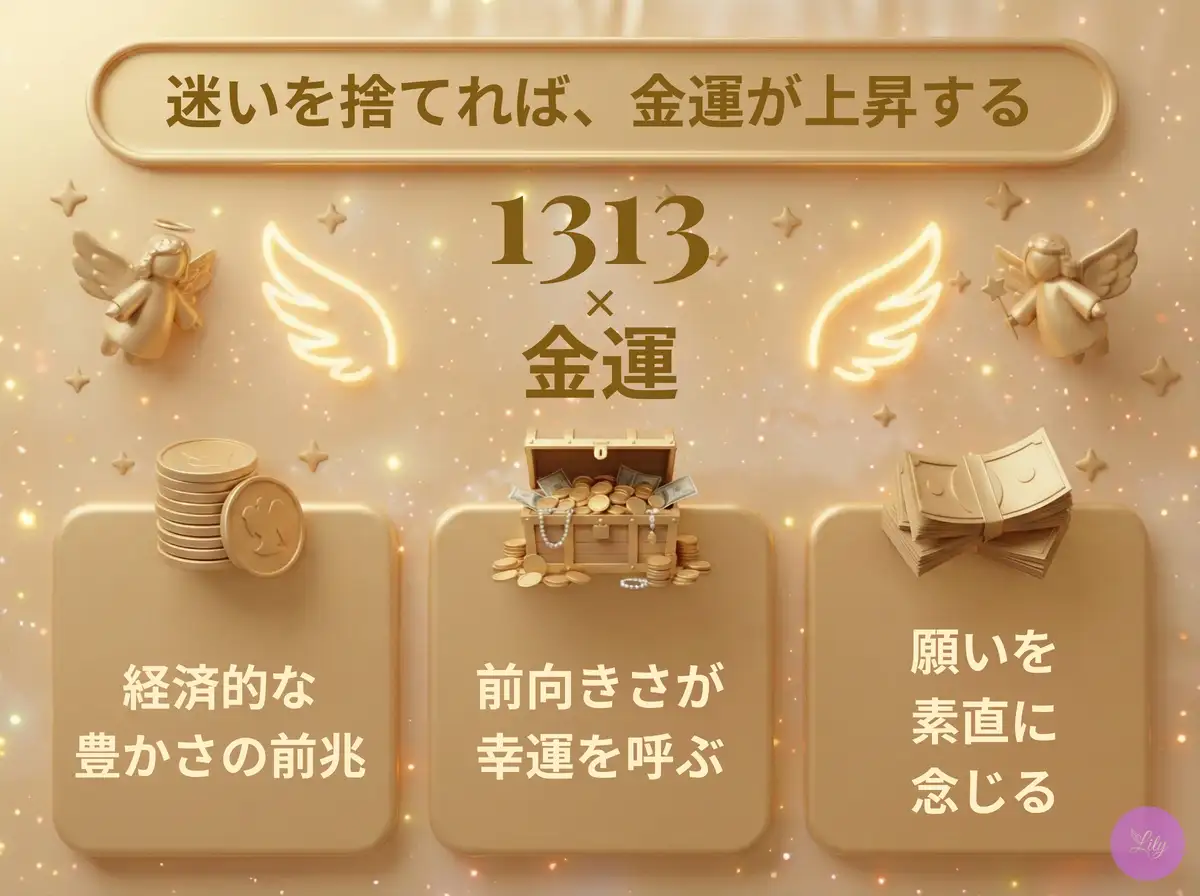 リリーのエンジェルナンバー 1313 x 金運