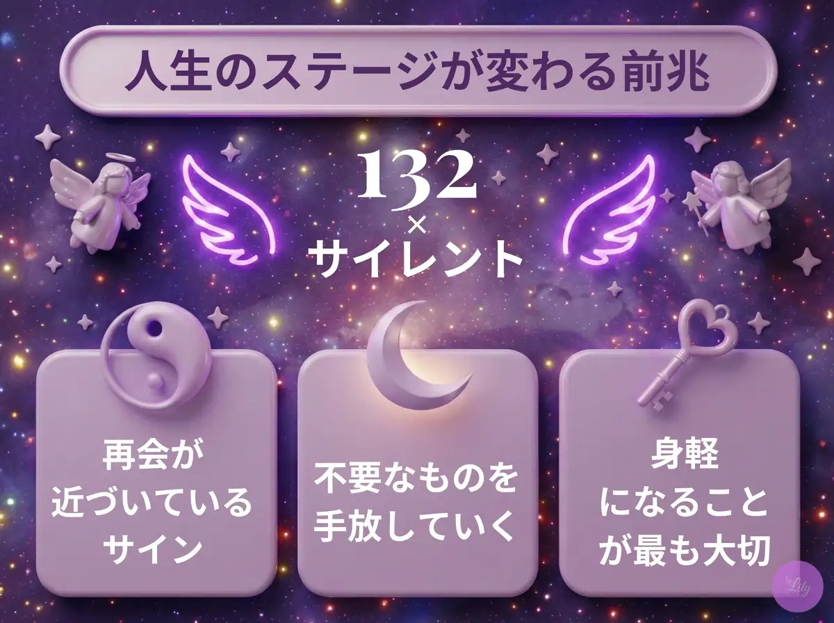 リリーのエンジェルナンバー 132 x サイレント