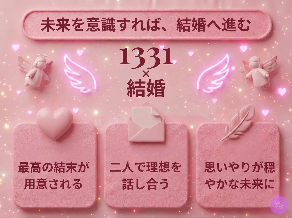 リリーのエンジェルナンバー 1331 x 結婚