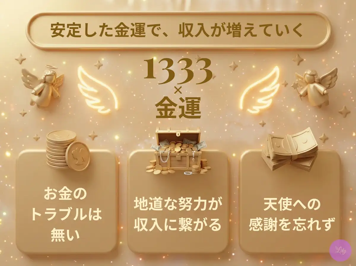 リリーのエンジェルナンバー 1333 x 金運