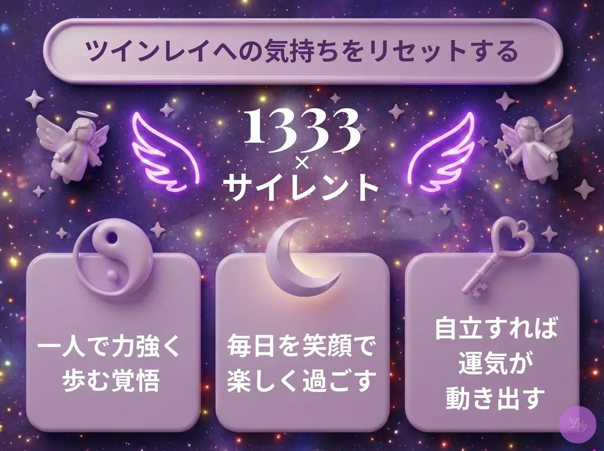 リリーのエンジェルナンバー 1333 x サイレント