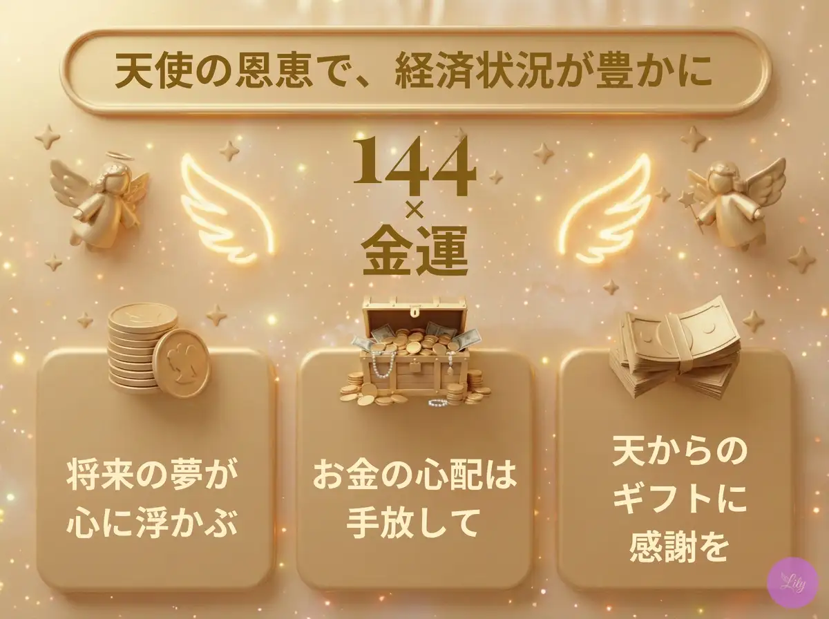 リリーのエンジェルナンバー 144 x 金運