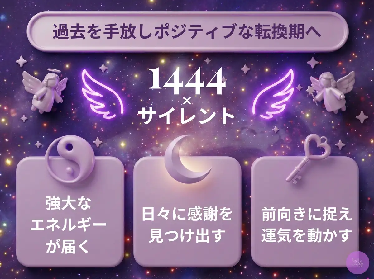 リリーのエンジェルナンバー 1444 x サイレント