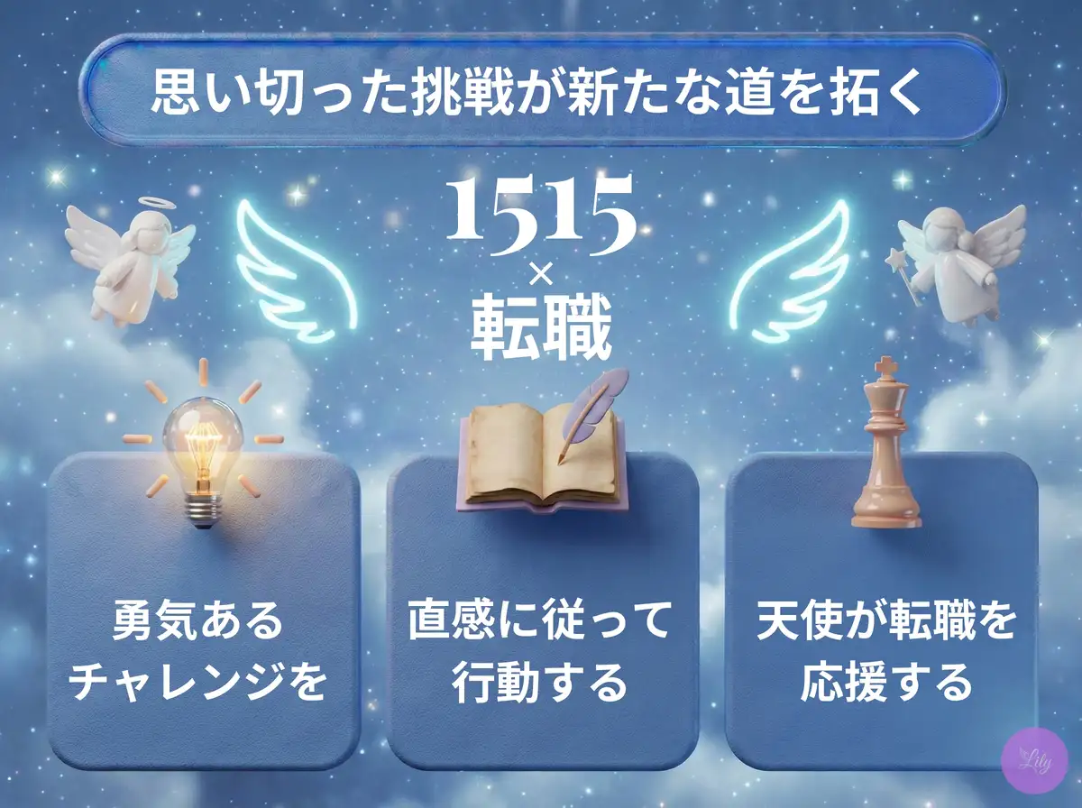 リリーのエンジェルナンバー 1515 x 転職