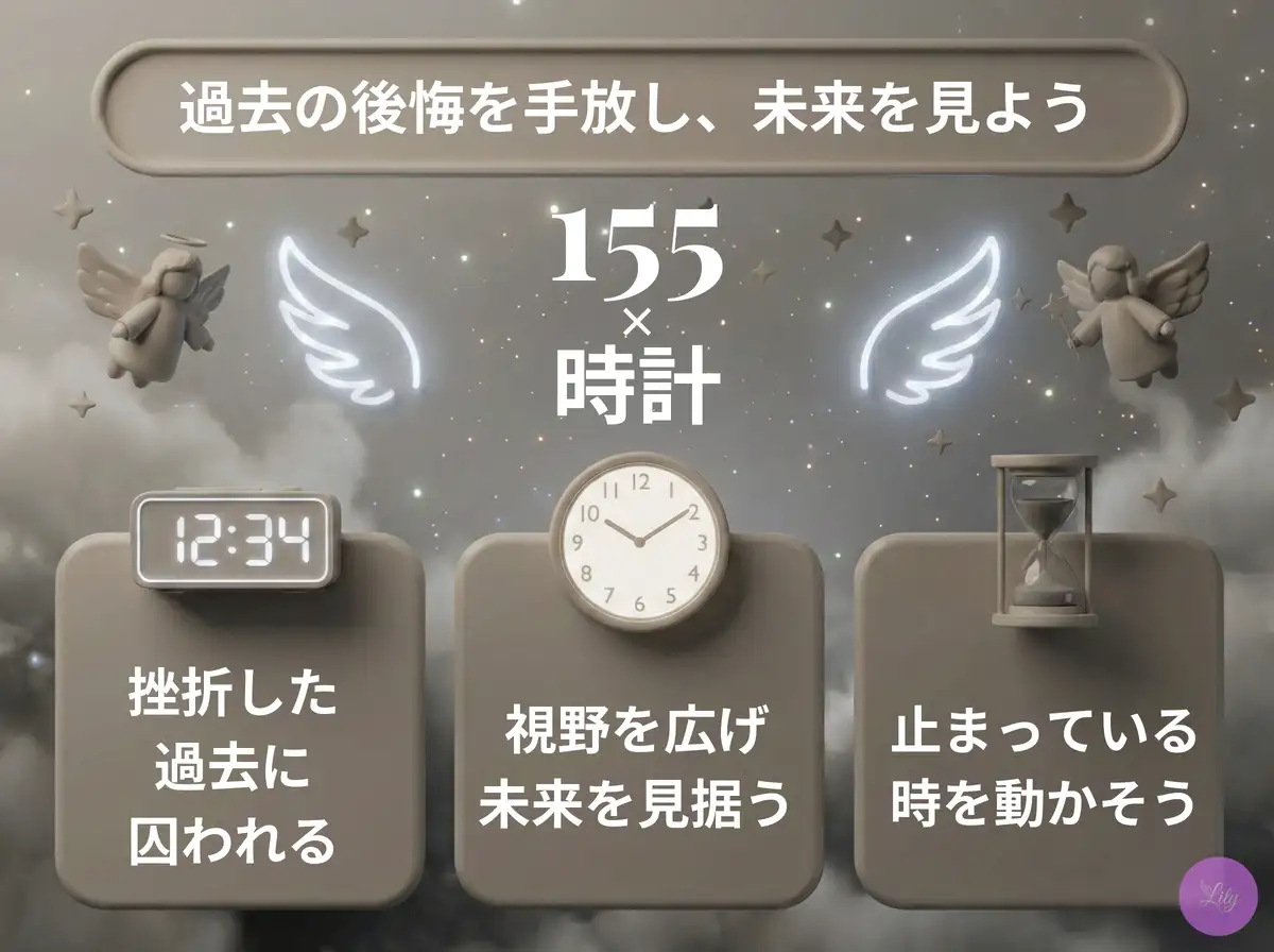 リリーのエンジェルナンバー 155 x 時計