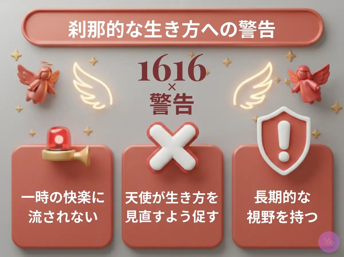 リリーのエンジェルナンバー 1616 x 警告