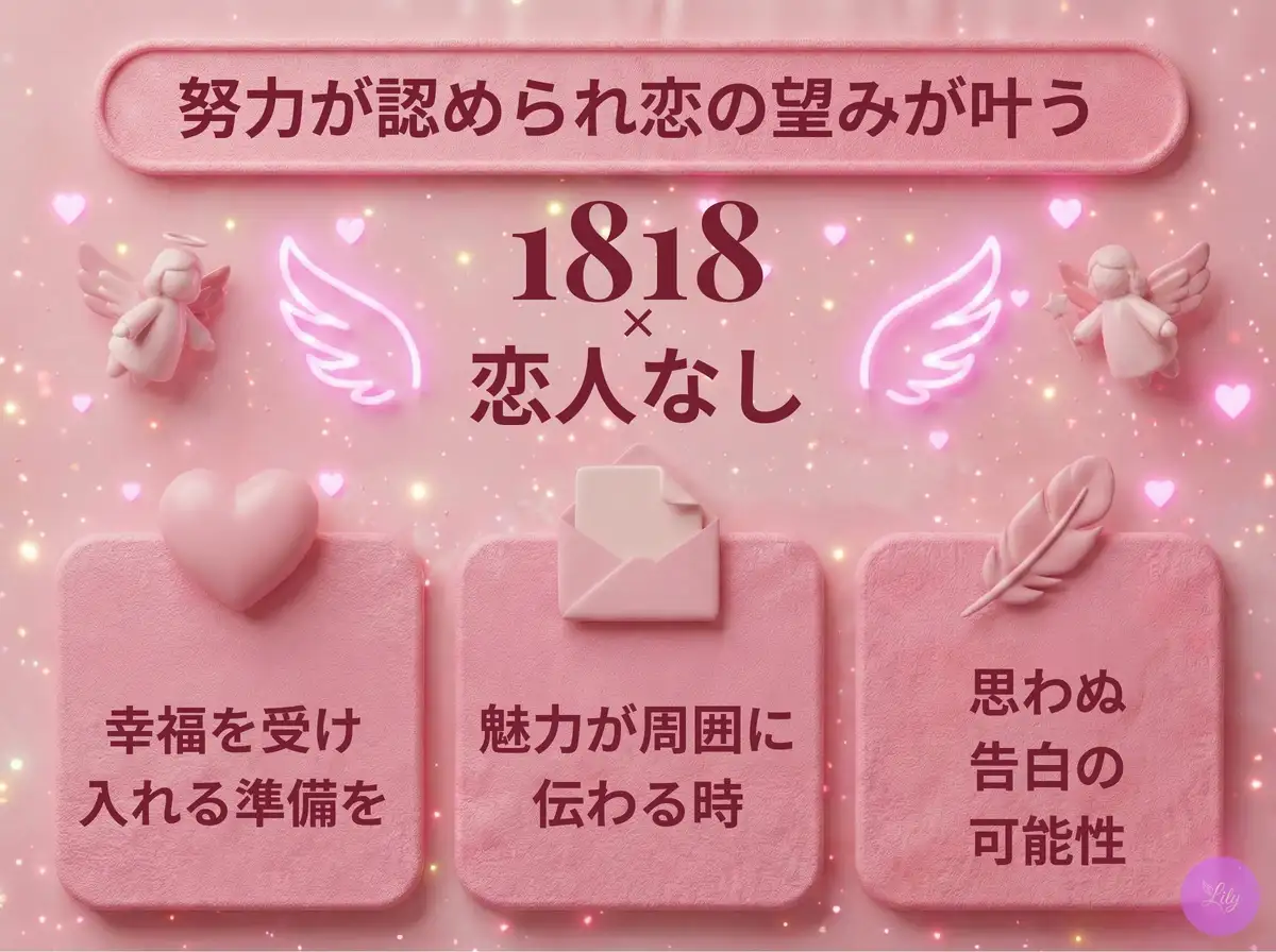 リリーのエンジェルナンバー 1818 x 恋人なし