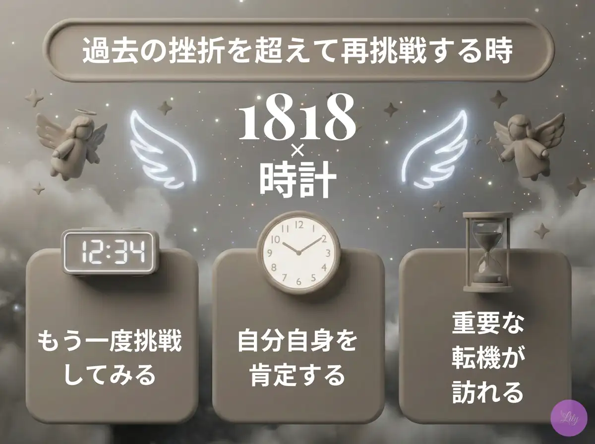 リリーのエンジェルナンバー 1818 x 時計