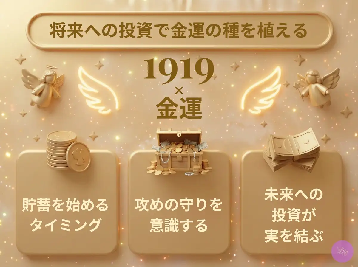 リリーのエンジェルナンバー 1919 x 金運