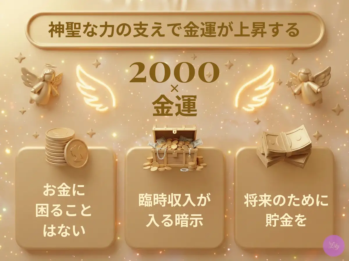 リリーのエンジェルナンバー 2000 x 金運