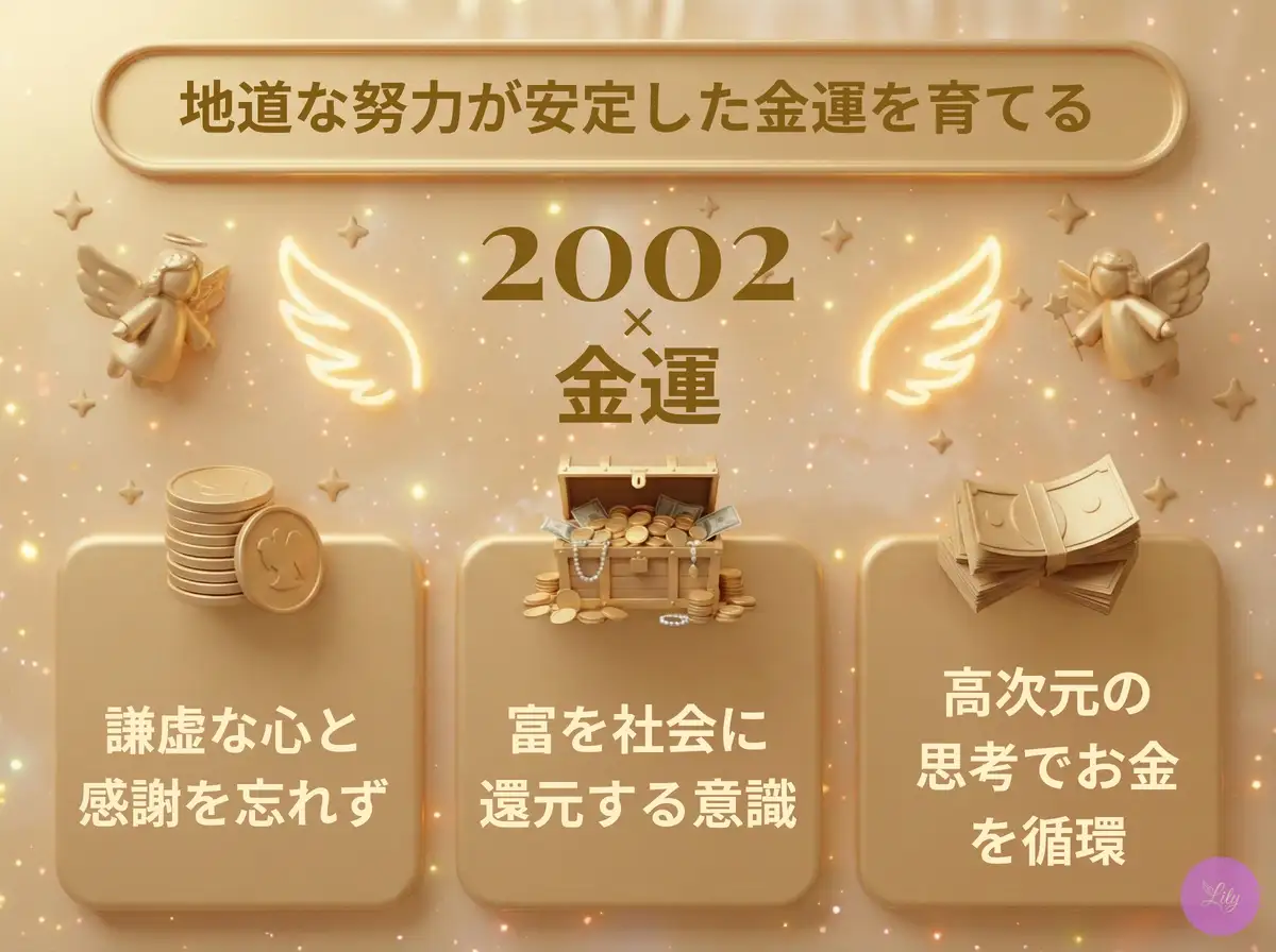リリーのエンジェルナンバー 2002 x 金運