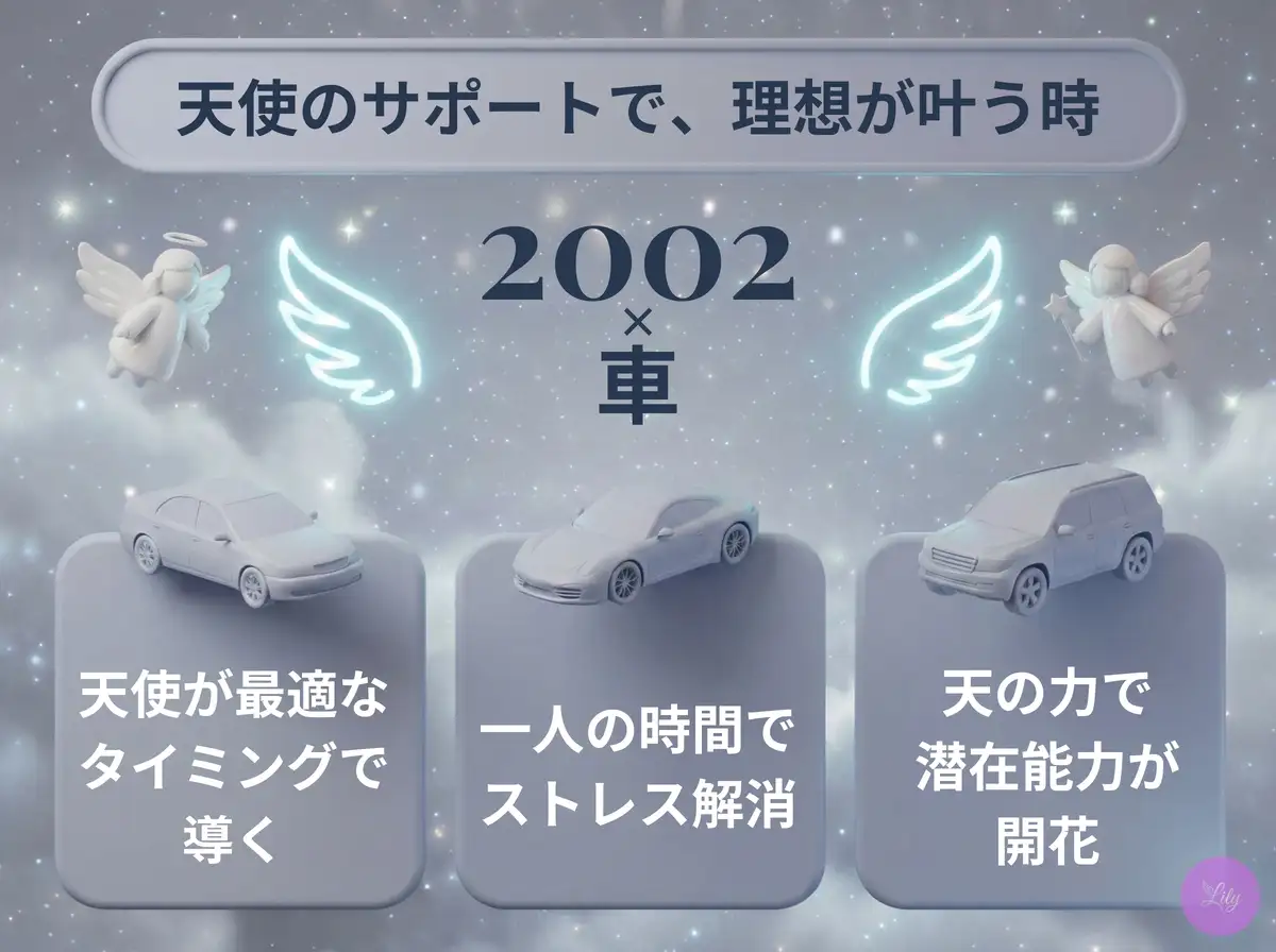 リリーのエンジェルナンバー 2002 x 車