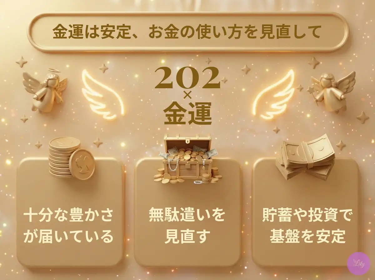 リリーのエンジェルナンバー 202 x 金運
