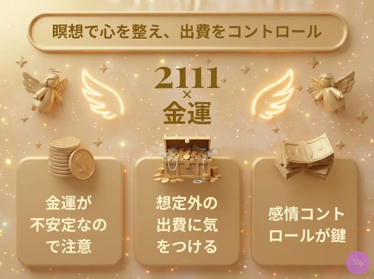 リリーのエンジェルナンバー 2111 x 金運