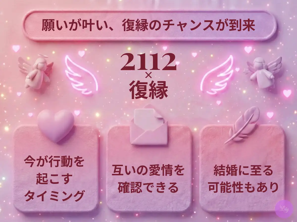 リリーのエンジェルナンバー 2112 x 復縁