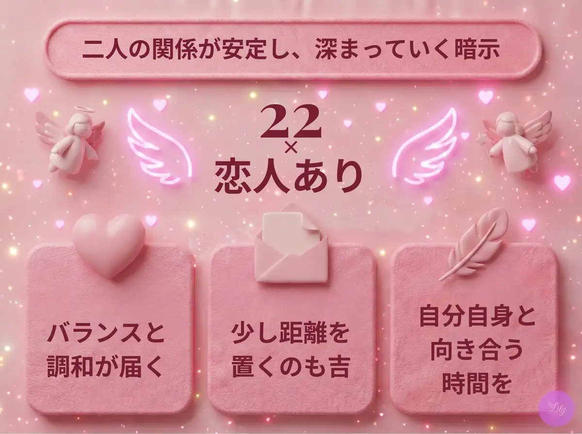リリーのエンジェルナンバー 22 x 恋人あり