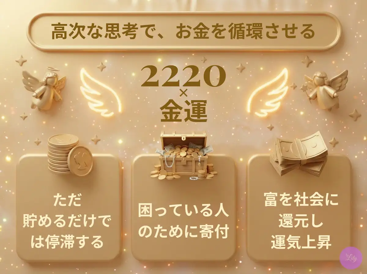 リリーのエンジェルナンバー 2220 x 金運
