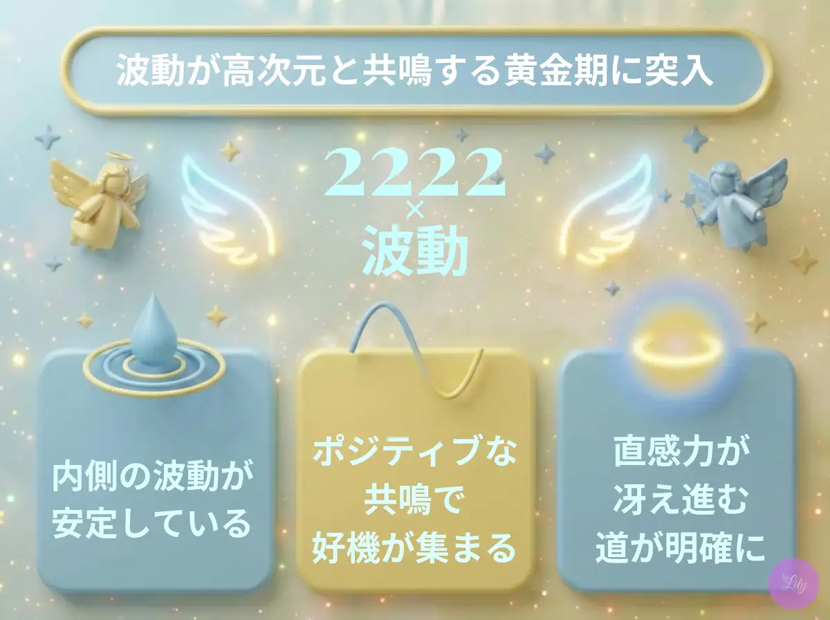 リリーのエンジェルナンバー 2222 x 波動