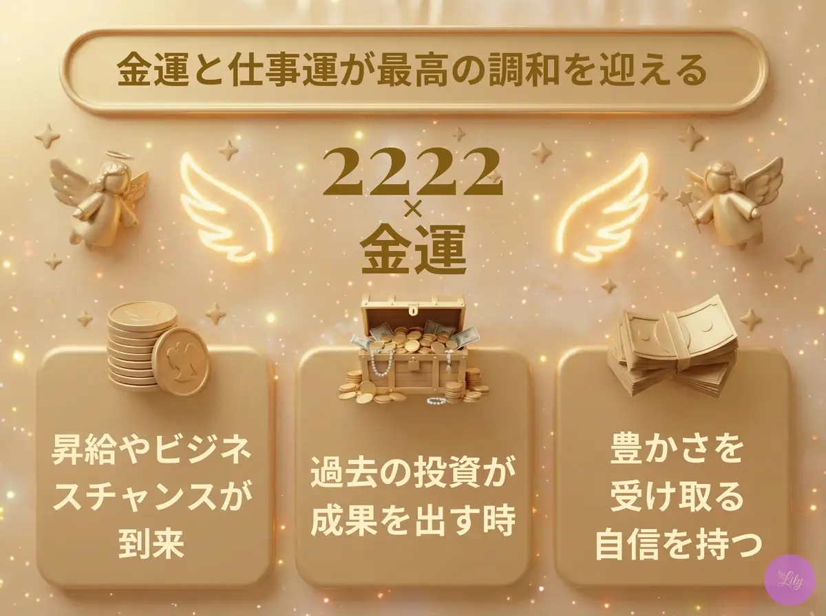 リリーのエンジェルナンバー 2222 x 金運