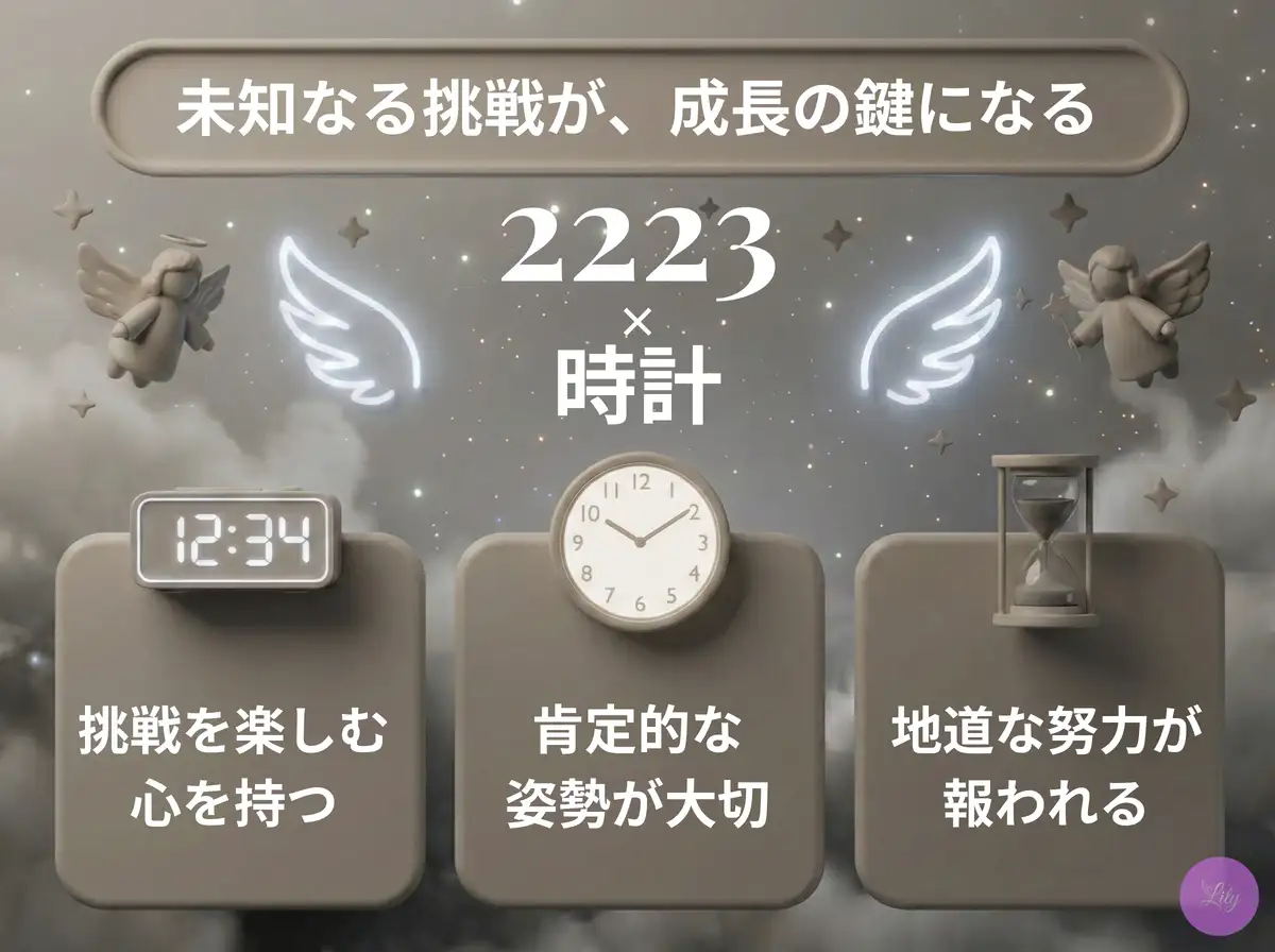 リリーのエンジェルナンバー 2223 x 時計