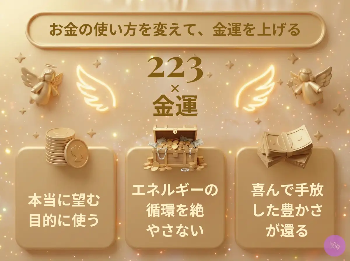 リリーのエンジェルナンバー 223 x 金運